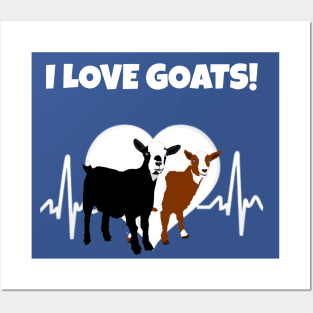 I Love Goats! Posters and Art